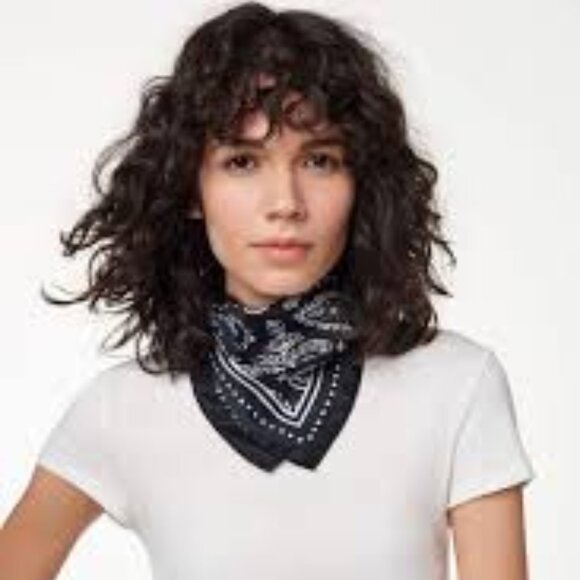 K15 Blue Kerchief, head cover,  so versatile Set of 2 Bandanas 21" x 21" - Picture 9 of 11